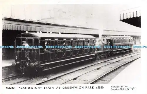 R256429 M3242 Sandwich-Zug in Greenwich Park um 1910 Pamlin-Drucke