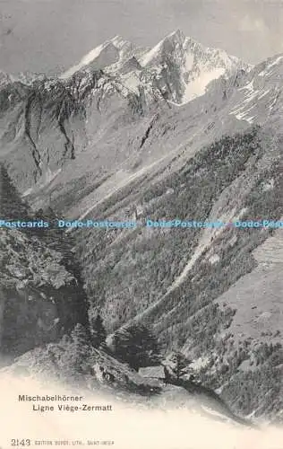 R253269 Mischabelhorner Ligne Viege Zermatt Burgy 2143 Postkarte