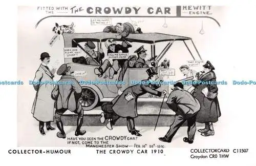 R256509 Collector Humor The Crowdy Car 1910 Collectorcard C11507