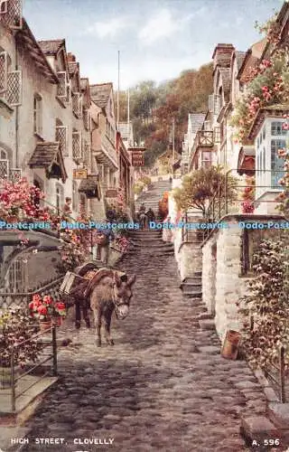 R253361 Clovelly High Street Valentine Art Farbe Brian Gerald