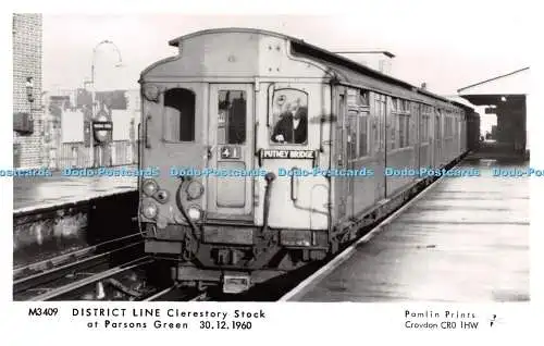 R256565 M3409 District Line Clerestory Stock at Parsons Green  Pamlin Pr