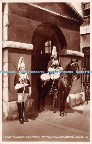 R253404 London Whitehall Horse Guards Sentries Valentine RP 1937
