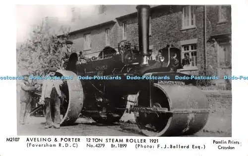 R256725 M2107 Aveling and Porter Faversham R D C 12 Tonnen Dampfwalze 1921 Nr 427