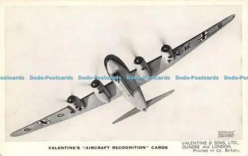 R258285 Valentines Aircraft Recognition Cards Valentine Flugzeug The Proficienc