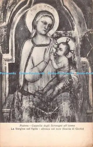 R253763 Padova Cappella degli Scrovegni all Arena La Vergine col figlio affresco