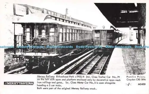 R255434 Merseytravel Mersey Railway Birkenhead Park c1903 4 3rd Class Trailer Ca