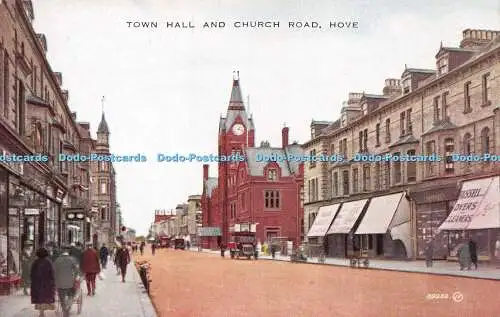 R258543 Town Hall and Church Road Hove Valentines Valesque Serie