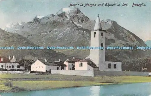 R257150 Berg la Morgna und Kirche in Sils Baseglia