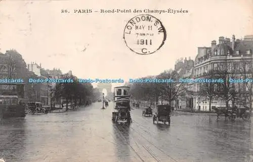 R257299 36 Paris Round Point des Champs Elysees 1911 A B Paris