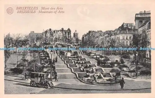 R260511 Brüssel Berg der Künste Der Mont Des Arts Schöner Platz mit Wasser