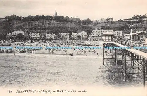 R258902 35 Shanklin Isle of Wight Beach von Pier LL Levy