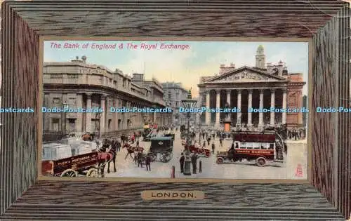 R255966 The Bank of England and The Royal Exchange London Framed Gem Glosso Lond