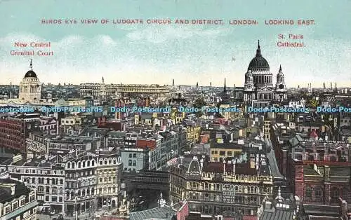 R257556 Vogelperspektive auf Ludgate Circus und District London mit Blick nach Osten St Paul