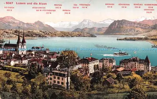 R259212 5047 Luzern und die Alpen Edition Photoglob P Z