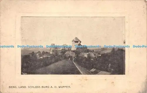 R260974 Berg Land Schloss Burg A D Wupper Kunstverlag W Voerster