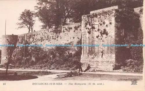 R262629 Boulogne Surmer The Ramparts 13th cent ND Phot Neurdein et Cie