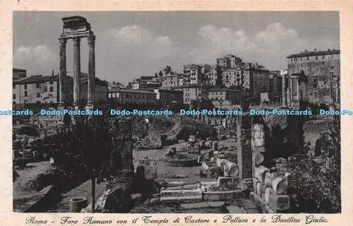 R257969 Roma Foro Romano con il Tempio di Castore e Polluce e la Basilica Giulia