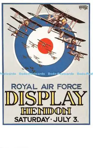 R262944 Royal Air Force Display Hendon Leonard Bridgman Dalkeith Classic Poster