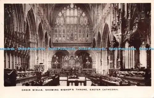 R259874 Chorgestühl zeigt Bischofsthron Exeter Kathedrale Stiefel Bargeld Apotheken