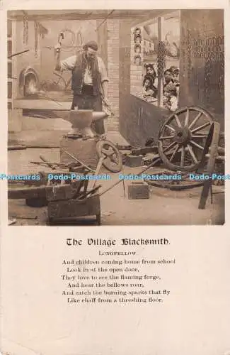 R260001 The Village Blacksmith Longfellow And Children Coming Home From School B