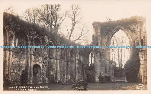 R261636 Westfenster und Schiff Netley Abbey Towers Foto 1914