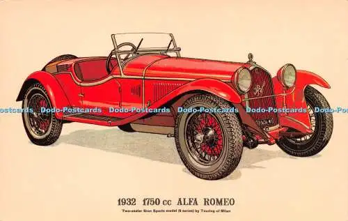 R261789 1932 Alfa Romeo Zweisitzer Gran Sportmodell Sammler Reproduktionen Pr