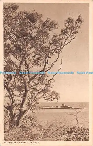 R263738 Jersey St Aubins Castle B B British photogravure series 1954