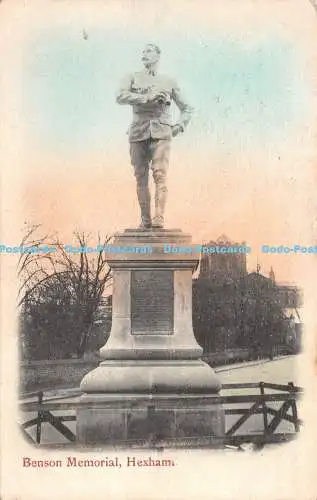R264062 Hexham Benson Memorial Postkarte 1904