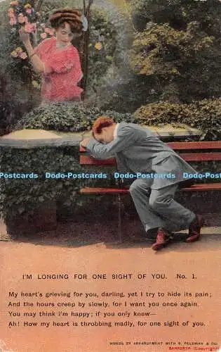 R264158 Ich sehne mich nach einem Anblick von dir Bamforth B Feldman No 1 Serie Nr 4609