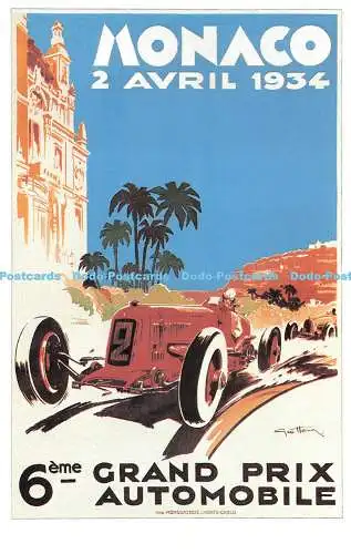 R264197 Monaco Grand Prix Automobil Geo Ham Dalkeith Classic Poster Serie P 18