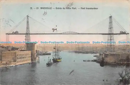 R266725 Marseille 21 Entree du Vieux Port Pont Transbordeur M O M Ollivier a Mar