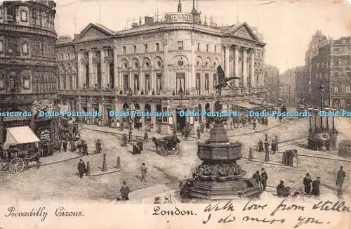 R266954 Piccadilly Circus London Postkarte 1907