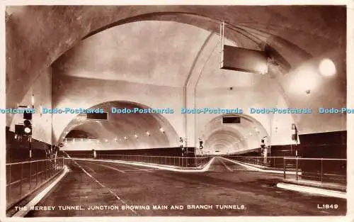 R267240 The Mersey Tunnel Junction Showing Main and Branch Tunnel L1849 RP The