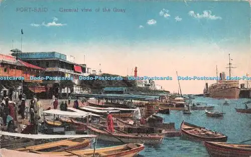 R265543 Port Said General view of the Quay Serie 648 Edit The Cairo Post Card Tr