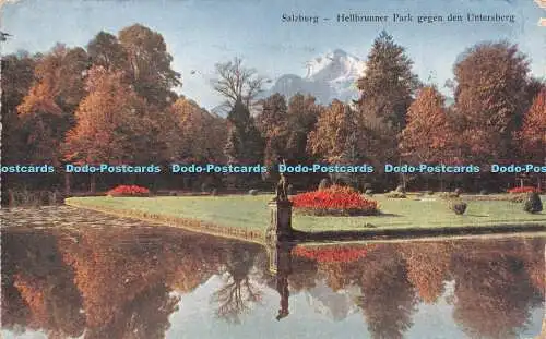 R267413 Salzburg Hellbrunner Park gegen den Untersberg J Huttegger Nr 667 1928
