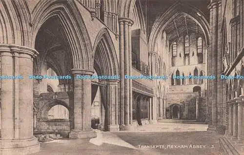 R265677 Transepts Hexham Abbey 3 Gibson and Son Hexham Postkarte