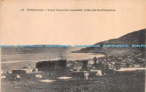 R265683 Tiberias Blick vom Berg mit alter Festung 17 Carte Postale