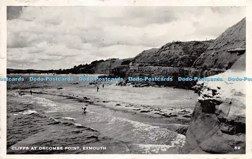 R265691 Cliffs at Orcombe Point Exmouth 59 Postkarte 1960