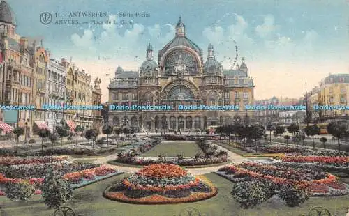 R267515 11 Antwerpen Statie Plein Anvers Place de la Gare 1931