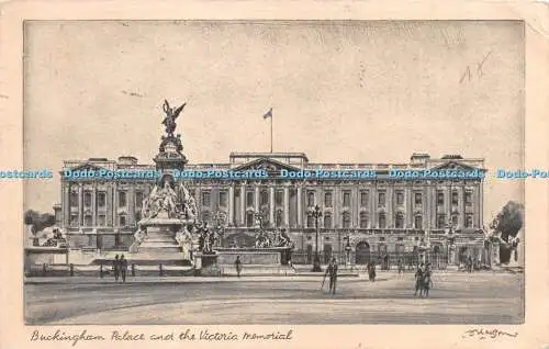 R267682 Buckingham Palace and the Victoria Memorial Tuck 1946