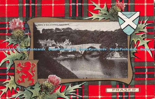 R265875 Brig O Balgownie Aberdeen Fraser H B Tartan Serie Postkarte 1923