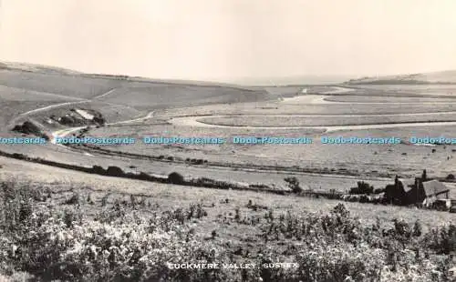 R265913 Cuckmere Valley Sussex B T Darby Brighton RP Postkarte