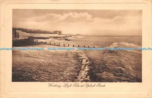 R267897 Worthing High Tide at Splash Point Tuck Sepia Plate markiert Postkarte Nr. 2