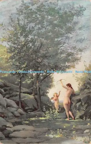 R271168 Paris Nymphe mit Amor Jean Bapt Camille Corot Stengel 29042