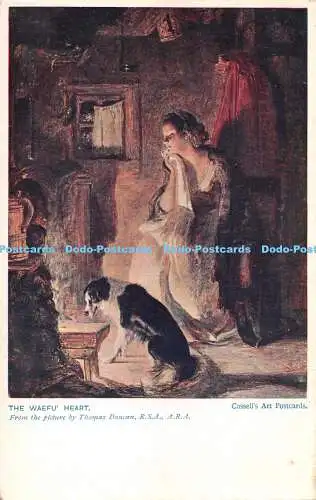 R271220 Das Waefu Herz Thomas Duncan R S A R A Cassells Kunst Postkarte La Belle
