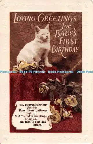 R271427 Liebe Grüße für Babys erster Geburtstag Mai Himmel erlesenster Segen