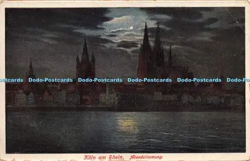 R269024 Köln am Rhein Abendstimmung Nr 216 Franz Krippe Nachf