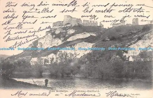 R272845 Les Andelys Chateau Gaillard Mme Derry Tab edit A Breger freres Carte Po