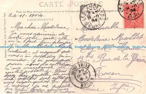 R272845 Les Andelys Chateau Gaillard Mme Derry Tab edit A Breger freres Carte Po