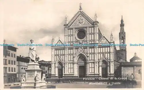 R269110 Firenze Chiesa di S Croce Monumento a Dante STA